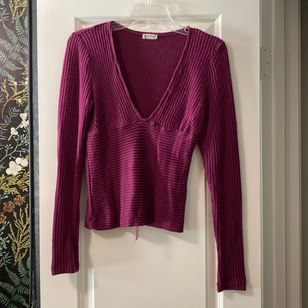 Medium purple free people long sleeve shirt